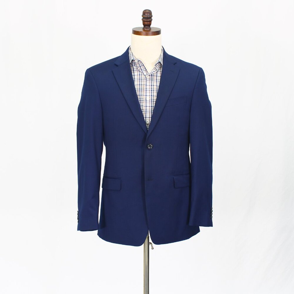 Tommy Hilfiger 38R Blue Blazer Sport Coat Jacket 2-Button Solid Y323